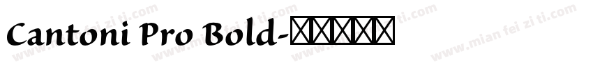 Cantoni Pro Bold字体转换